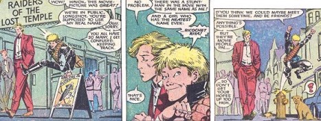 Longshot failing to recognise Ricochet Rita despite seeing one of her movies from Uncanny X-Men #224